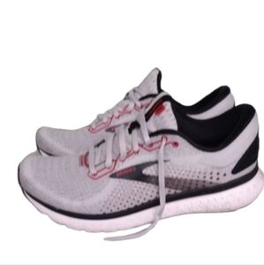 Brooks Mens Glycerin 18 White Red 1103291D094   Running Shoes Lace Up Size 9 D